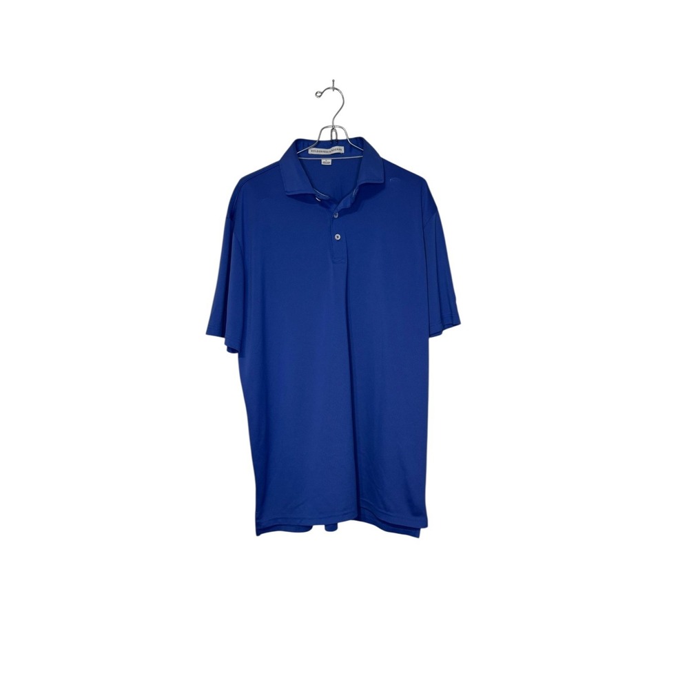 Holderness & Bourne Men's Polo Shirt Tailored‎ Fit Short Sleeve Logo Blue Medium